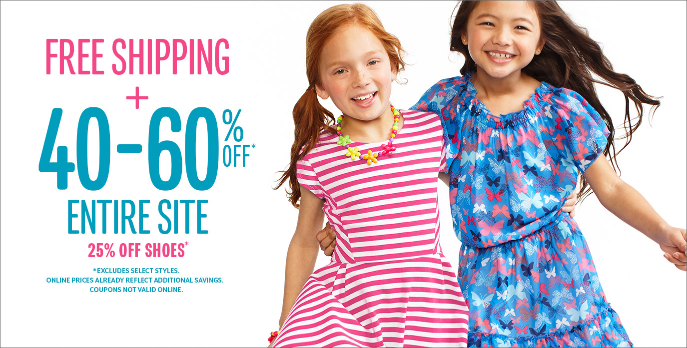 Free Shipping + 40-60% Off Entire Site. 25% Off Shoes. *Excludes Select Styles