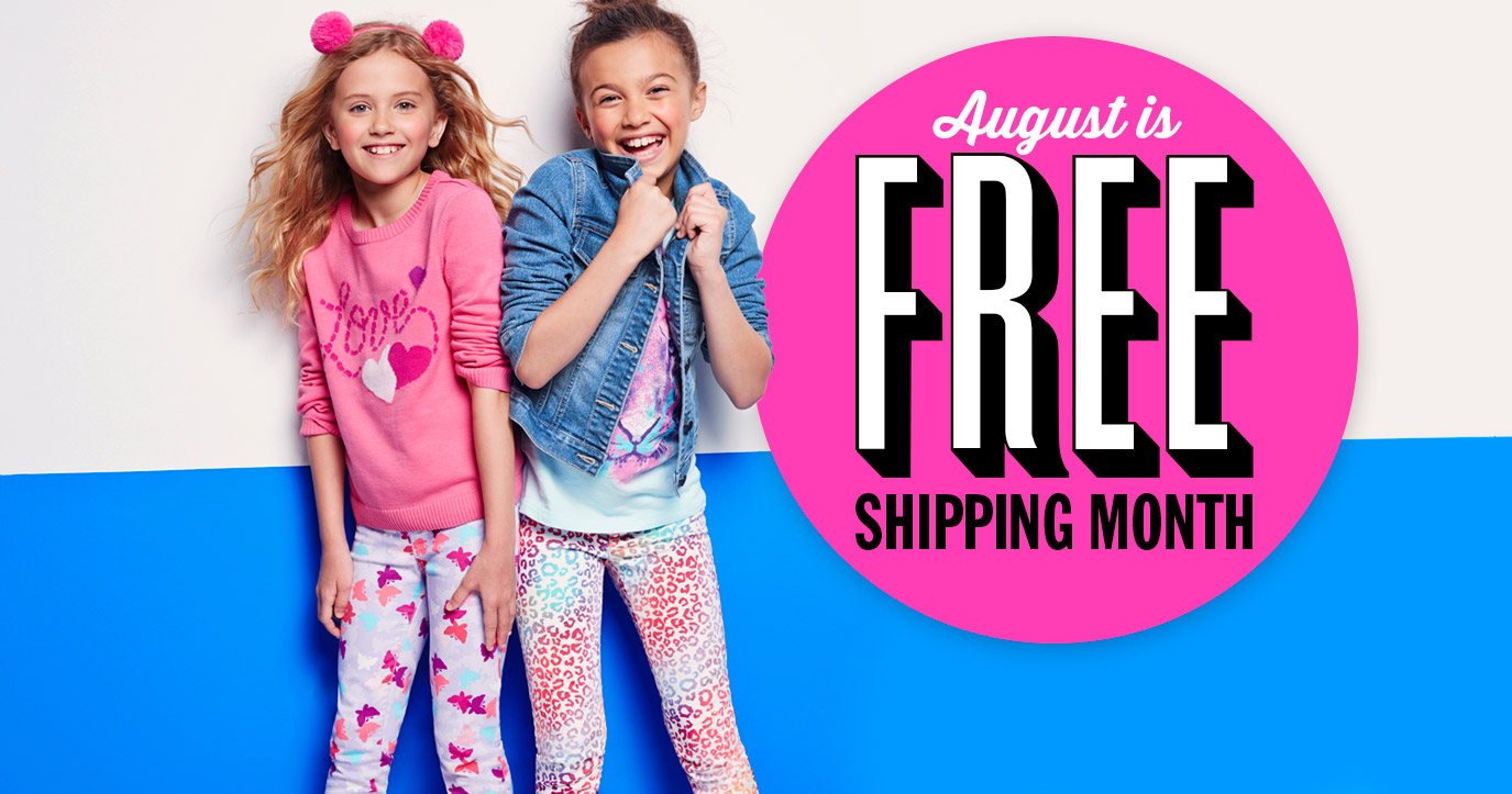 August is free shipping month!
