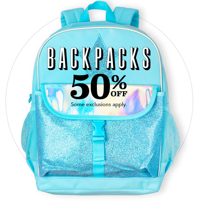 Backpacks 50% Off | Some exclusions apply.