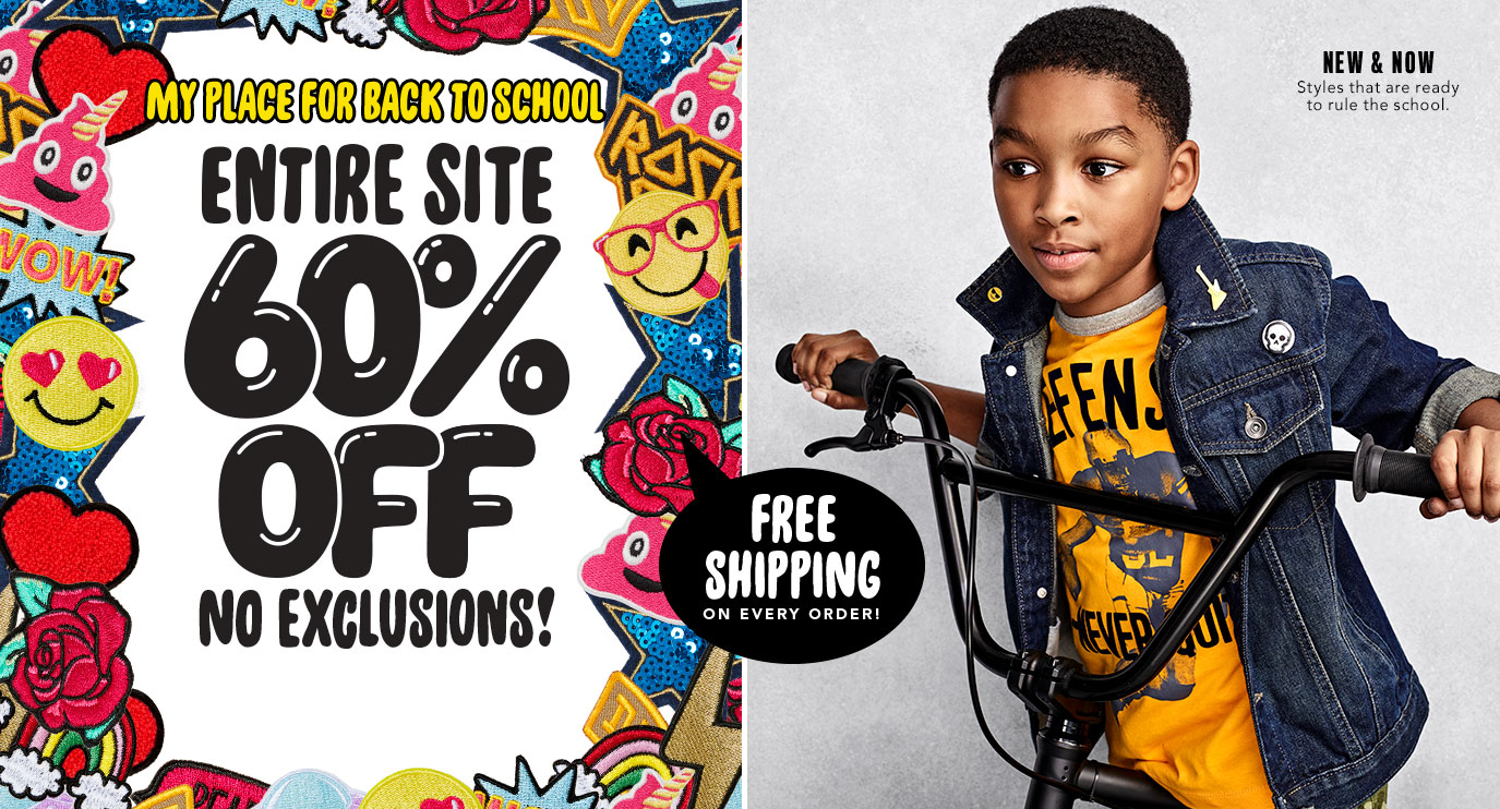 Entire Site 60% Off | Free Shipping on every order!