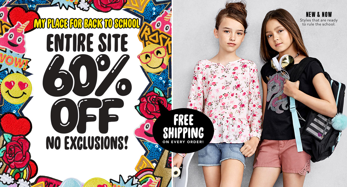 Entire Site 60% Off | Free Shipping on every order!