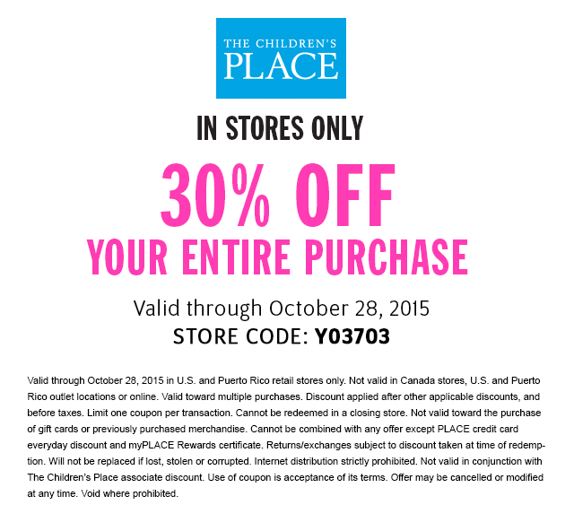 The Childrens Place Coupons, Promo Codes &amp; Coupon Codes