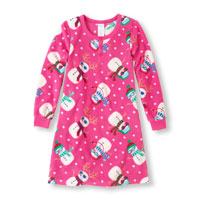 snowman microfleece nightgown