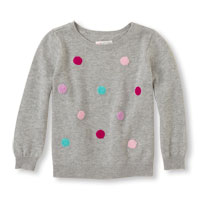 Long Sleeve Pom Pom Pullover