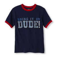Short Sleeve 'Bring It On Dude!' Graphic Tee