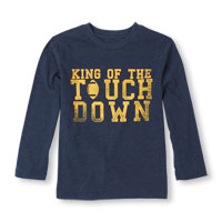 Long Sleeve 'King Of The Touchdown' Graphic Tee