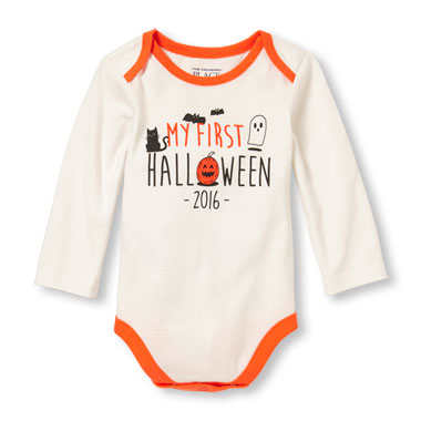Unisex Baby Long Sleeve 'My First Halloween 2016' Little Talker Bodysuit