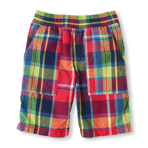 plaid sweat shorts