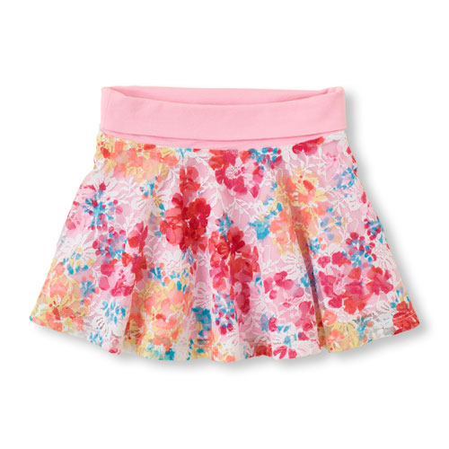 Floral Lace Skater Skirt