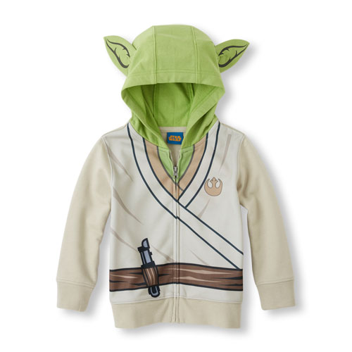 Long Sleeve Star Wars Lil' Yoda Graphic Hoodie