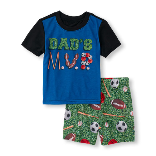 Baby And Toddler Boys Short Sleeve 'Dad's M.V.P.' Sports Graphic ...