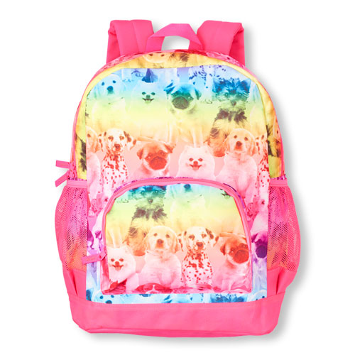 Girls Rainbow PhotoReal Dog Backpack The Children's Place CA