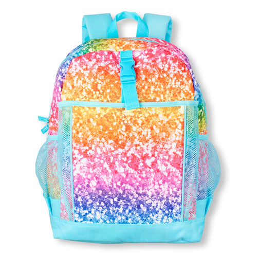 Girls Rainbow Print Backpack
