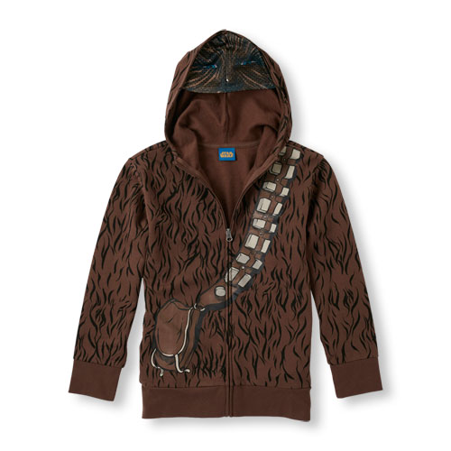Boy's Long Sleeve Star Wars Wookie Full-Zip Hoodie