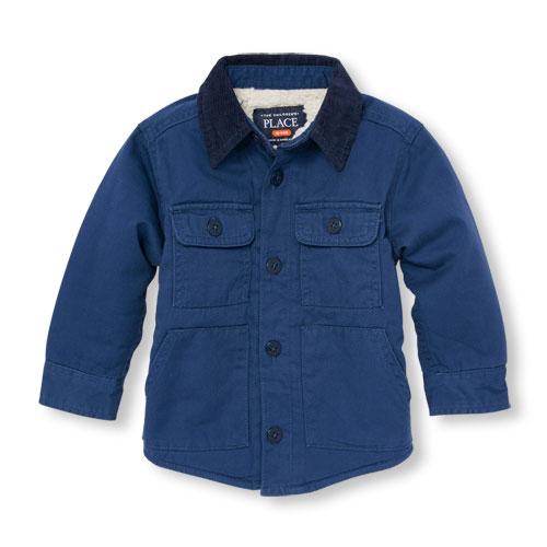 Toddler Boys Long Sleeve SherpaLined Utility Jacket