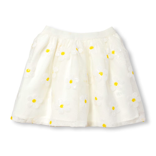 Girls Sequined Daisy Skirt