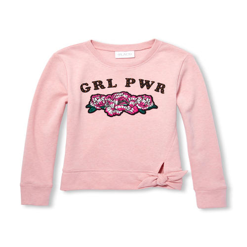 Girls Active Long Sleeve 'Grl Pwr' Rose Patch Graphic Tie Front Pullover - Pink - The Children's Place
Girls Active Long Sleeve 'Grl Pwr' Rose Patch Graphic Tie Front Pullover - Pink - The Children's Place