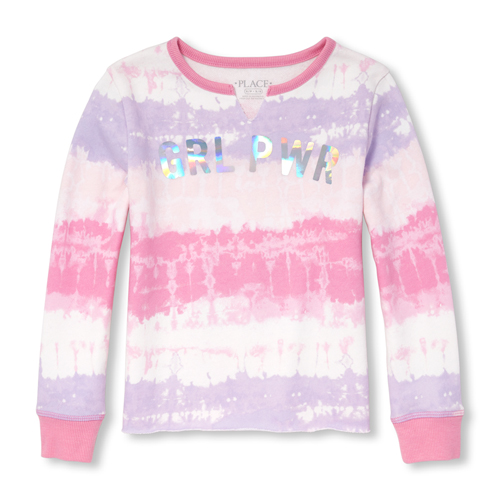Girls Active Foil Graphic Pullover - Pink - The Children's Place