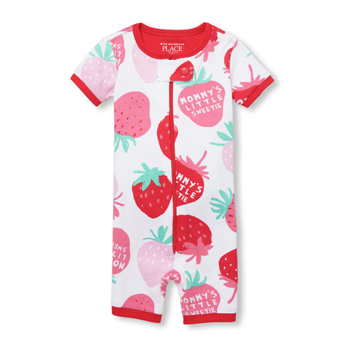 s Baby And Toddler Short Sleeve 'Mommy's Little Sweetie' Strawberry Print Cropped Snug Fit Cotton One Piece Pajamas - White - The Children's Place
s Baby And Toddler Short Sleeve 'Mommy's Little Sweetie' Strawberry Print Cropped Snug Fit Cotton One Piece Pajamas - White - The Children's Place