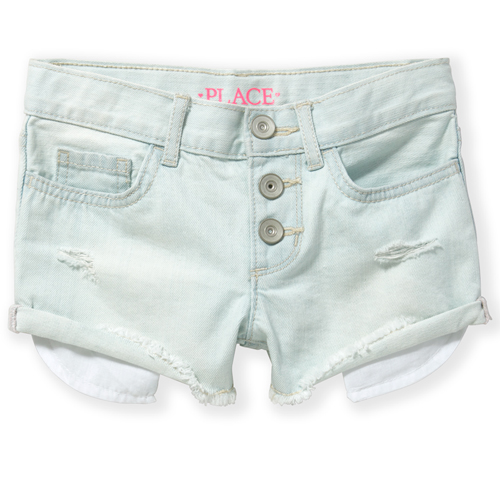 s Distressed Denim Shortie Shorts - The Children's Place
