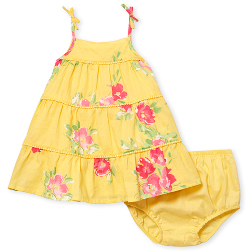 Newborn Baby Floral Tiered Dress And Bloomers Set - Yellow - The Children's Place
Newborn Baby Floral Tiered Dress And Bloomers Set - Yellow - The Children's Place