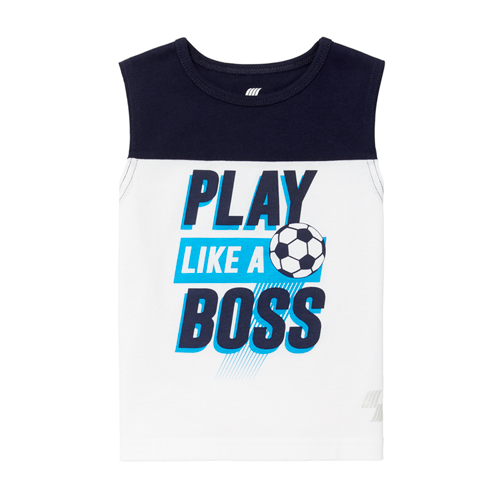 s Baby And Toddler Boys Mix And Match Contrast Yoke Muscle Tank Top - White - The Children's Place