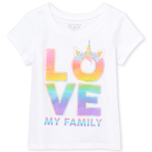 s Baby And Toddler Glitter Love My Family Graphic Tee - White T-Shirt - The Children's Place
s Baby And Toddler Glitter Love My Family Graphic Tee - White T-Shirt - The Children's Place