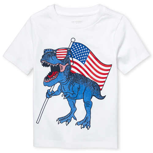 s Baby And Toddler Boys Americana Dino Graphic Tee - White T-Shirt - The Children's Place
s Baby And Toddler Boys Americana Dino Graphic Tee - White T-Shirt - The Children's Place