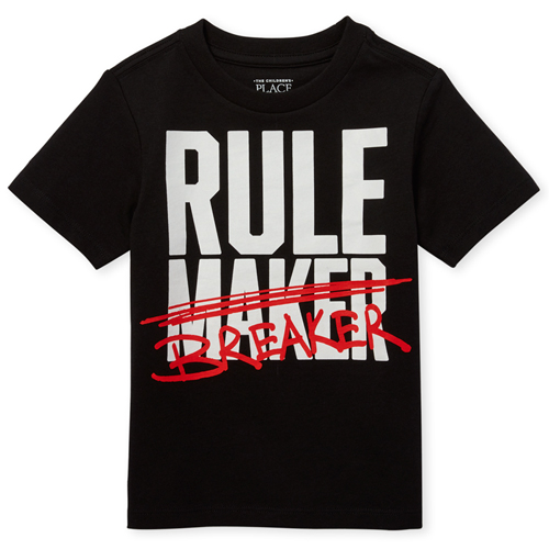 s Baby And Toddler Boys Rule Breaker Graphic Tee - Black T-Shirt - The Children's Place
s Baby And Toddler Boys Rule Breaker Graphic Tee - Black T-Shirt - The Children's Place