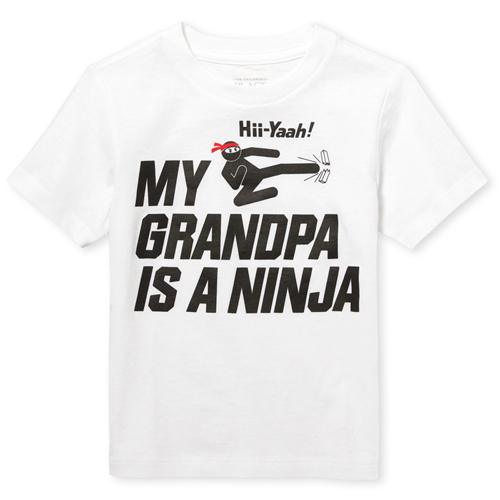 s Baby And Toddler Boys Grandpa Ninja Graphic Tee - White T-Shirt - The Children's Place
s Baby And Toddler Boys Grandpa Ninja Graphic Tee - White T-Shirt - The Children's Place