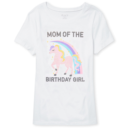 Womens Mommy And Me Glitter Birthday Unicorn Graphic Tee - White T-Shirt - The Children' Place
Womens Mommy And Me Glitter Birthday Unicorn Graphic Tee - White T-Shirt - The Children' Place