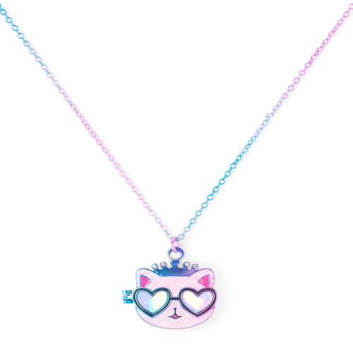 Girls Glitter Cat Locket Necklace - Multi - The Children's Place