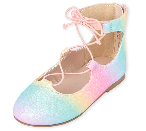 Baby Girls Toddler Glitter Rainbow Ombre Lace Up Ballet Flats - Multi - The Children's Place
Baby Girls Toddler Glitter Rainbow Ombre Lace Up Ballet Flats - Multi - The Children's Place