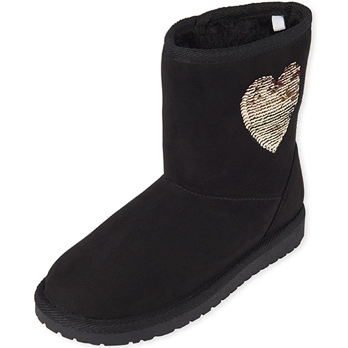 Girls Rainbow Flip Sequin Heart Faux Fur Boots - Black - The Children's Place
Girls Rainbow Flip Sequin Heart Faux Fur Boots - Black - The Children's Place