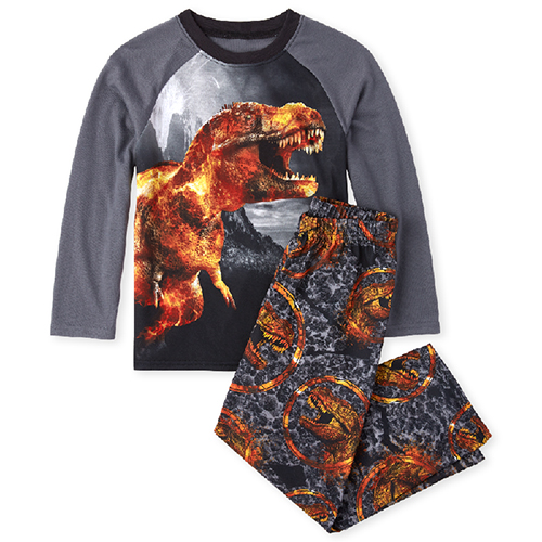 s Boys Lava Dino Pajamas - Black - The Children's Place