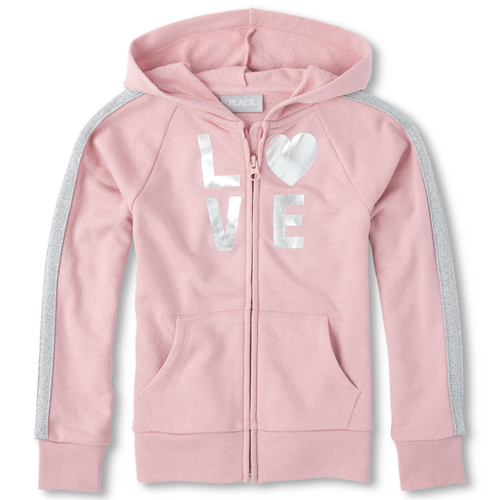 Girls Active Embellished French Terry Zip Up Hoodie - Pink - The Children's Place
Girls Active Embellished French Terry Zip Up Hoodie - Pink - The Children's Place