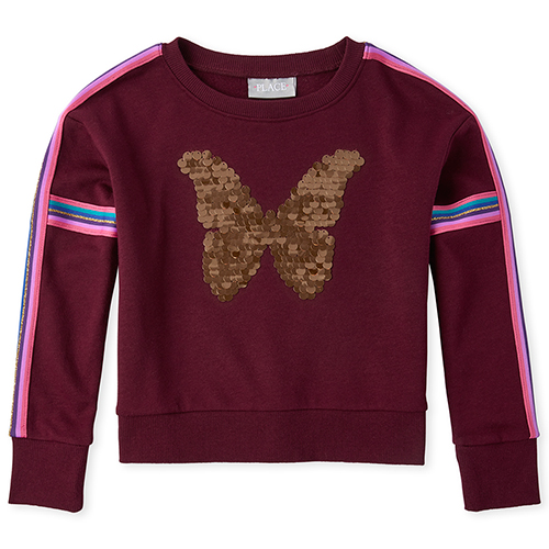 Girls Active Flip Sequin Butterfly French Terry Sweatshirt - Red - The Children's Place
Girls Active Flip Sequin Butterfly French Terry Sweatshirt - Red - The Children's Place