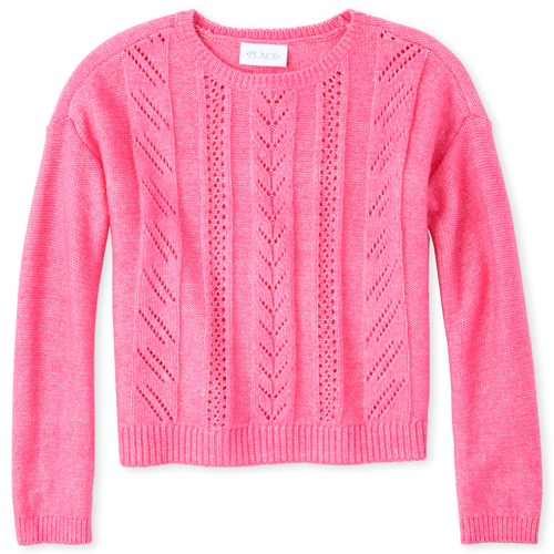Girls Cable Knit Sweater - Pink - The Children's Place
Girls Cable Knit Sweater - Pink - The Children's Place