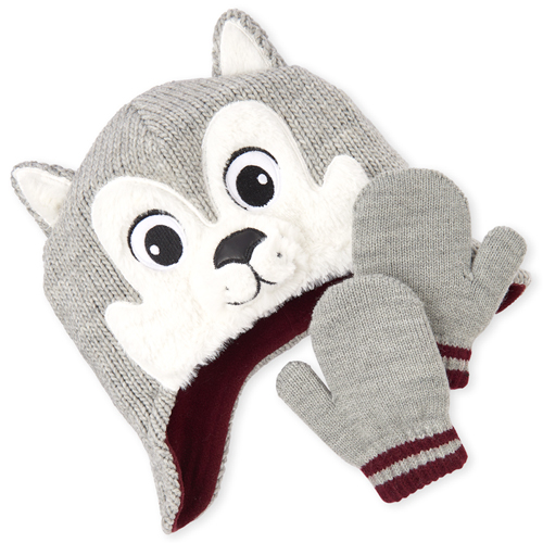 Baby Boys Toddler Boys Wolf Hat And Mittens Set - Gray - The Children's Place
Baby Boys Toddler Boys Wolf Hat And Mittens Set - Gray - The Children's Place