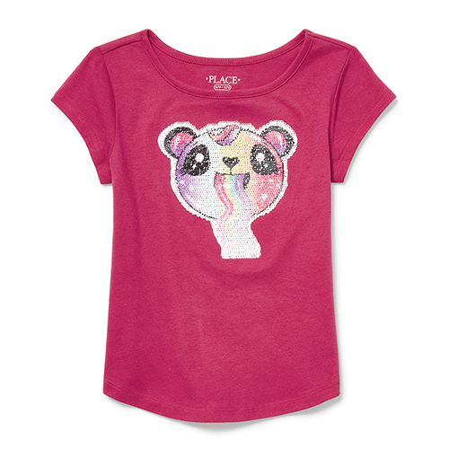 Girls Short Sleeve Flip Sequin Graphic Curved Hem Top - Pink - The Children's Place
Girls Short Sleeve Flip Sequin Graphic Curved Hem Top - Pink - The Children's Place