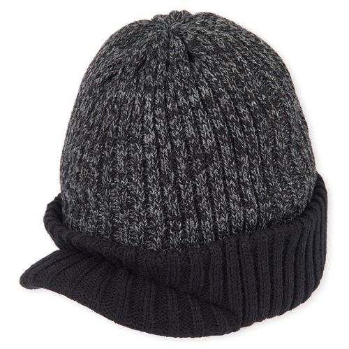 Boys Boys Brim Beanie - Black Hat - The Children's Place