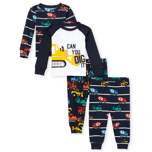 s Baby And Toddler Boys Construction Snug Fit Cotton 4-Piece Pajamas - Blue - The Children's Place
s Baby And Toddler Boys Construction Snug Fit Cotton 4-Piece Pajamas - Blue - The Children's Place