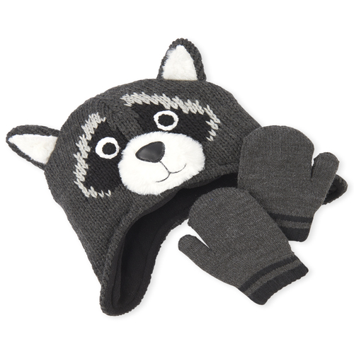 Baby Boys Toddler Boys Raccoon Hat And Mittens Set - Gray - The Children's Place
Baby Boys Toddler Boys Raccoon Hat And Mittens Set - Gray - The Children's Place