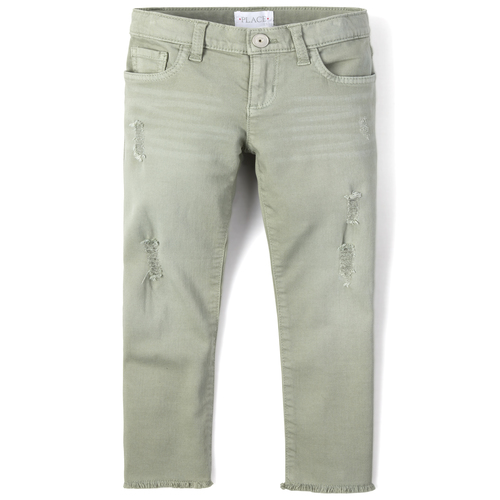 Girls Frayed Hem Distressed Denim Super Skinny Jeans - Green - The Children's Place
Girls Frayed Hem Distressed Denim Super Skinny Jeans - Green - The Children's Place