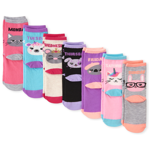 Girls Days Of The Week Critter Crew Socks 7-Pack - Multi - The Children's Place
Girls Days Of The Week Critter Crew Socks 7-Pack - Multi - The Children's Place