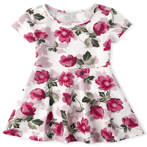 s Baby And Toddler Print Skater Dress - White - The Children's Place