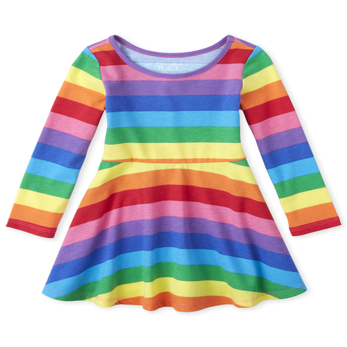 s Baby And Toddler Rainbow Striped Skater Dress - Red - The Children's Place
s Baby And Toddler Rainbow Striped Skater Dress - Red - The Children's Place