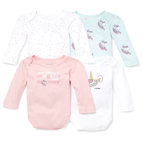 Newborn Baby Long Sleeve Unicorn Bodysuit 4-Pack - White - The Children's Place
Newborn Baby Long Sleeve Unicorn Bodysuit 4-Pack - White - The Children's Place