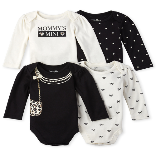 Newborn Baby Long Sleeve Fashionista Bodysuit 4-Pack - Black - The Children's Place
Newborn Baby Long Sleeve Fashionista Bodysuit 4-Pack - Black - The Children's Place