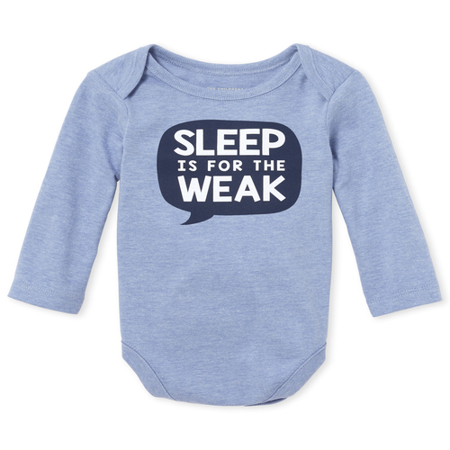 Newborn Baby Boys Sleep Graphic Bodysuit - Blue - The Children's Place